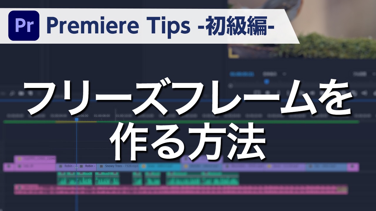 Premiere Tips -初級編- フリーズフレームを作る方法