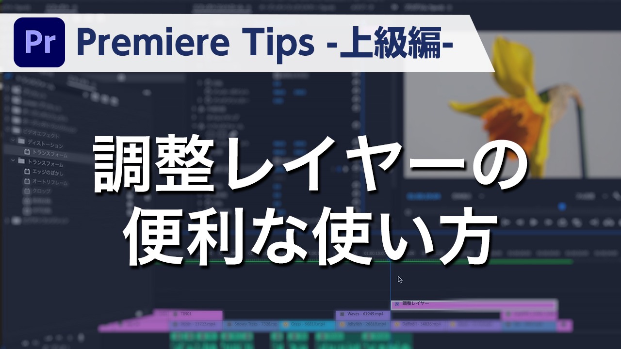 Premiere Tips -上級編- 調整レイヤーの便利な使い方