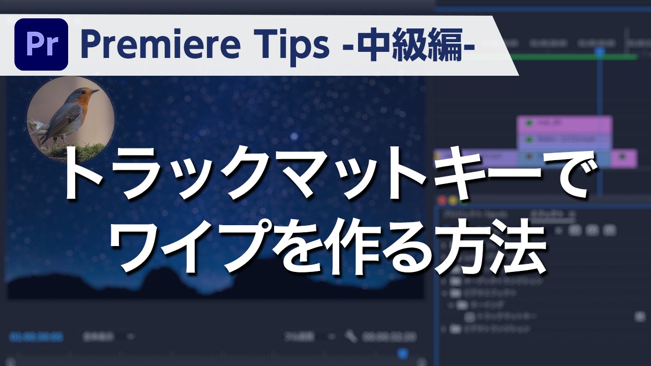 Premiere Tips -中級編- トラックマットキーでワイプを作る方法